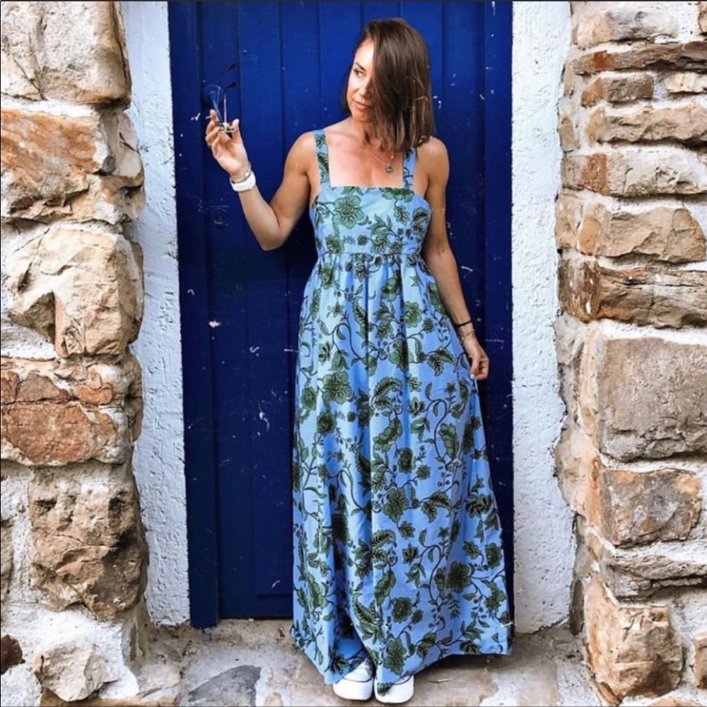 ZARA Floral MIDI STRAIGHT NECK DRESS REF 7563/247 - Picture 2 of 4